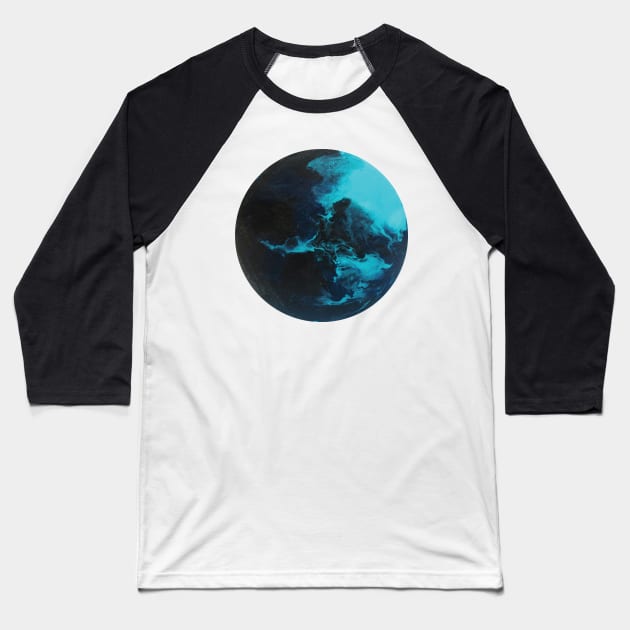 Dark Sea T-Shirt/Wall Art Baseball T-Shirt by Corianna